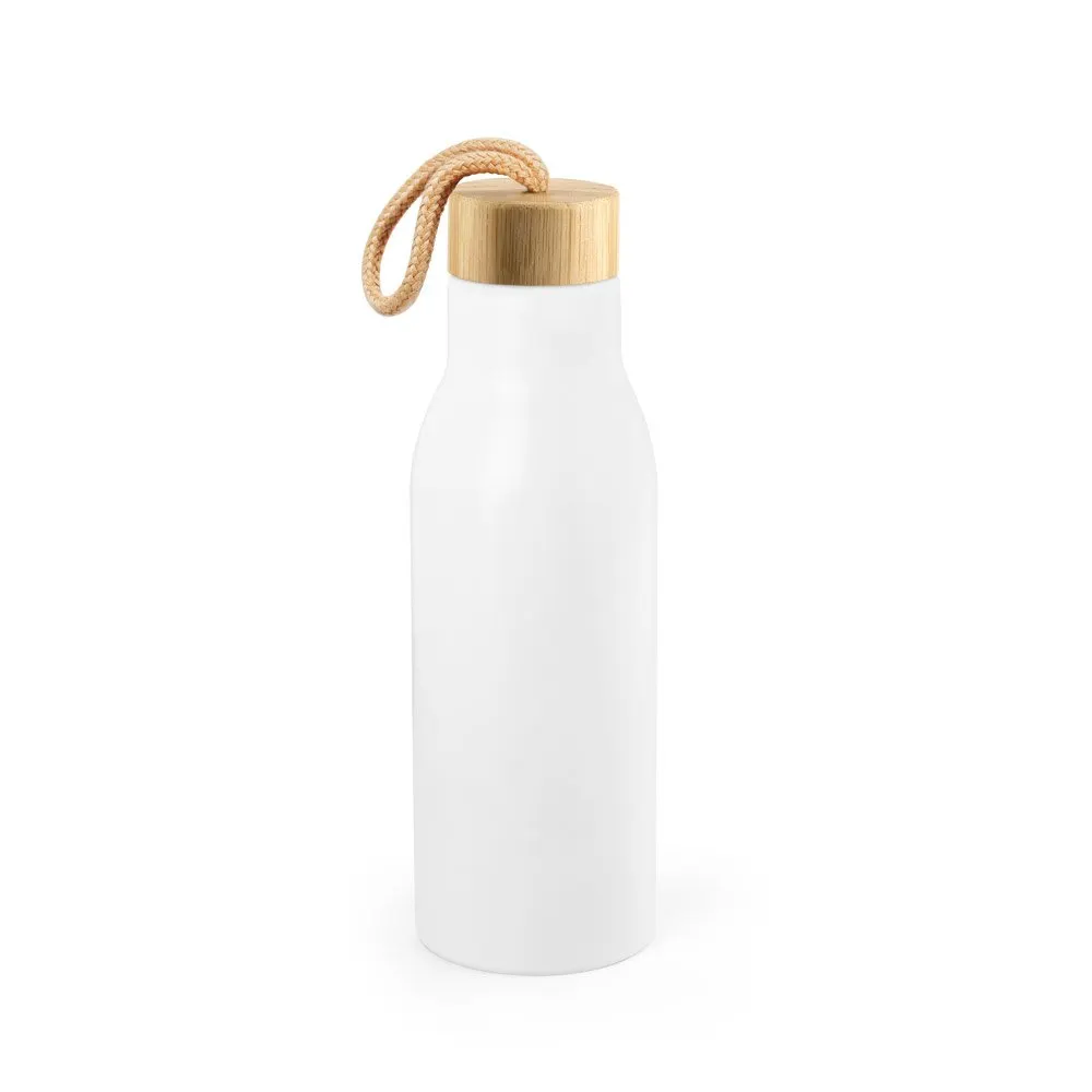 Squeeze em aço inox 90% reciclado, de parede simples e acabamento em mate 570 mL