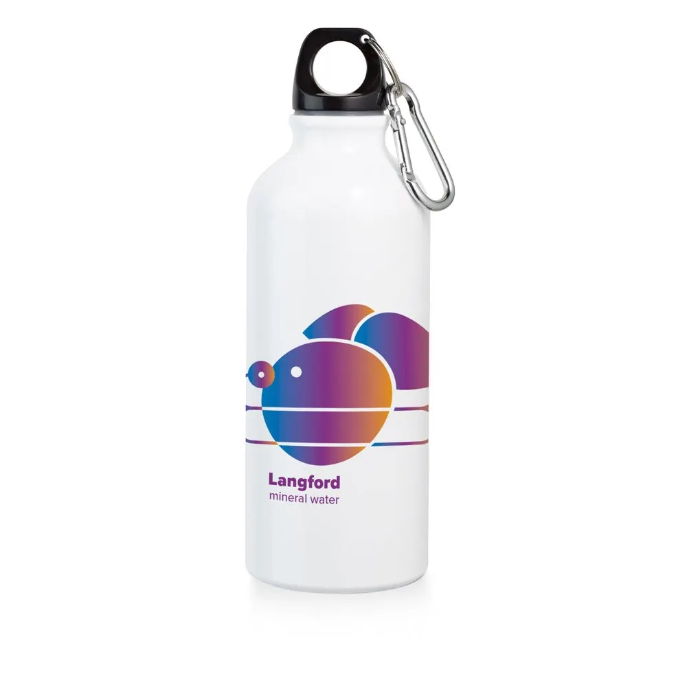 Squeeze em alumínio para sublimação com mosquetão 500 mL