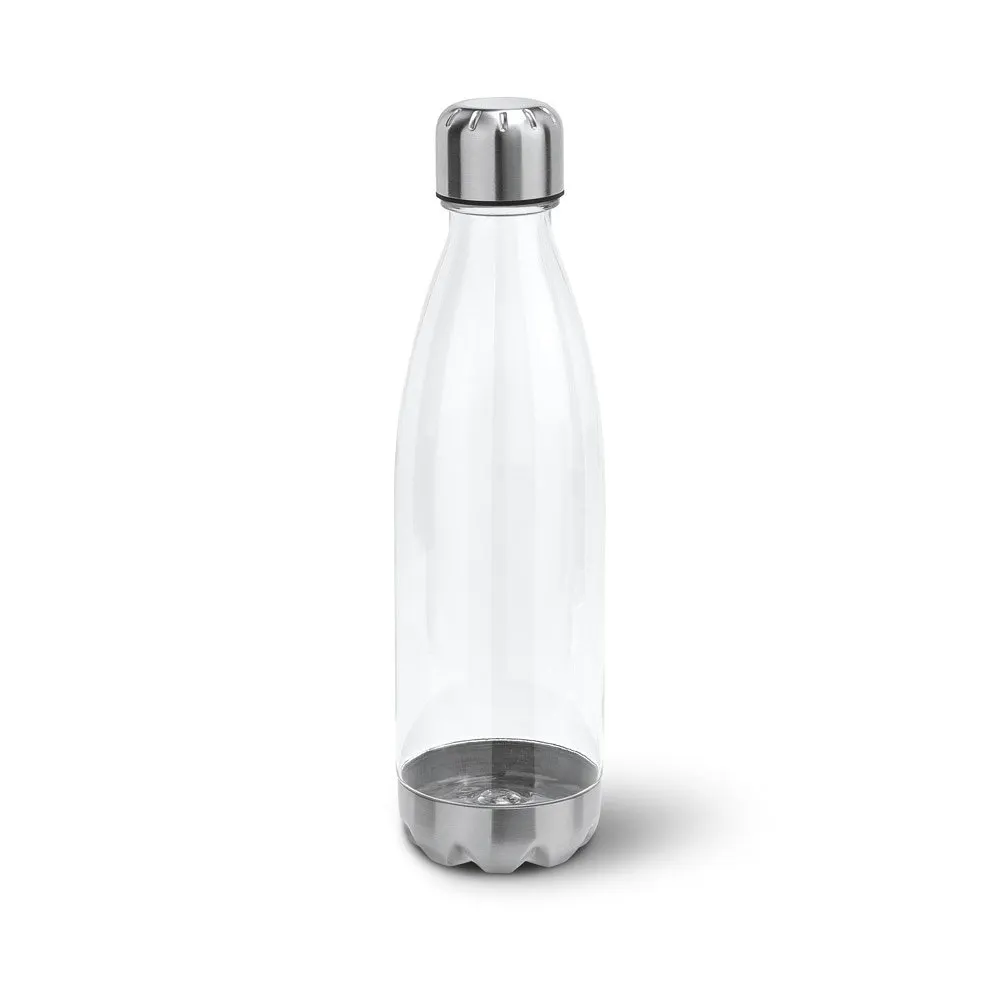 Squeeze em AS, com tampa e base em aço inox 700 mL