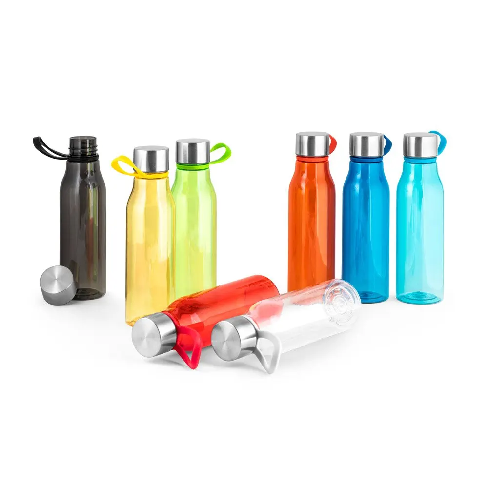 Squeeze em PET 100% reciclado com alça de silicone 590 mL