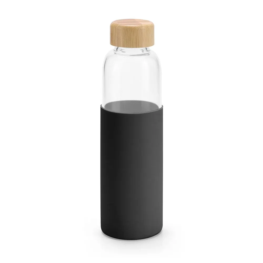 Squeeze em vidro borossilicato com tampa em bambu 600 mL