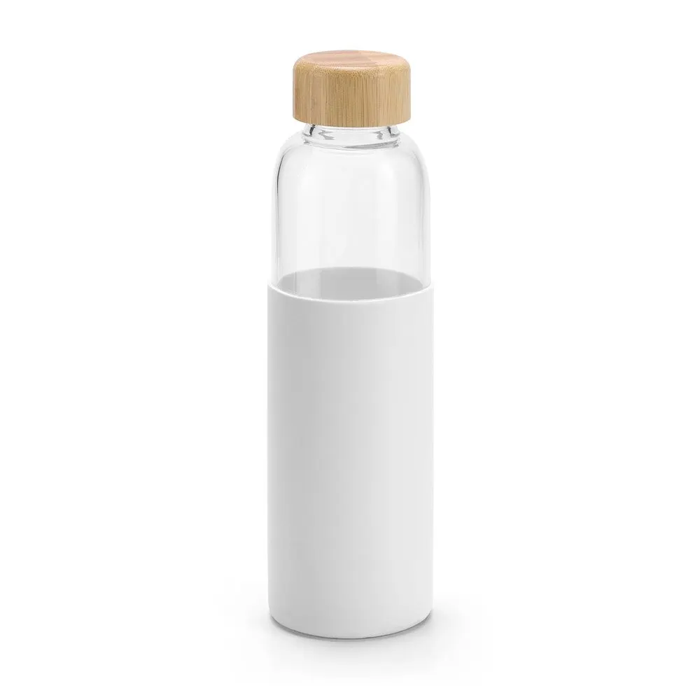 Squeeze em vidro borossilicato com tampa em bambu 600 mL