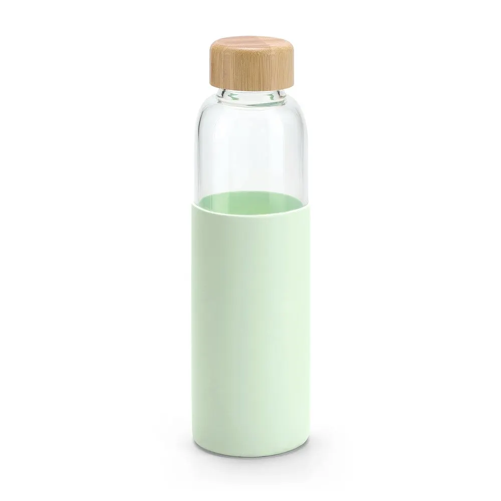 Squeeze em vidro borossilicato com tampa em bambu 600 mL