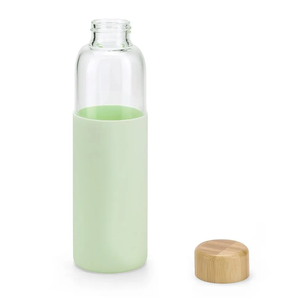 Squeeze em vidro borossilicato com tampa em bambu 600 mL