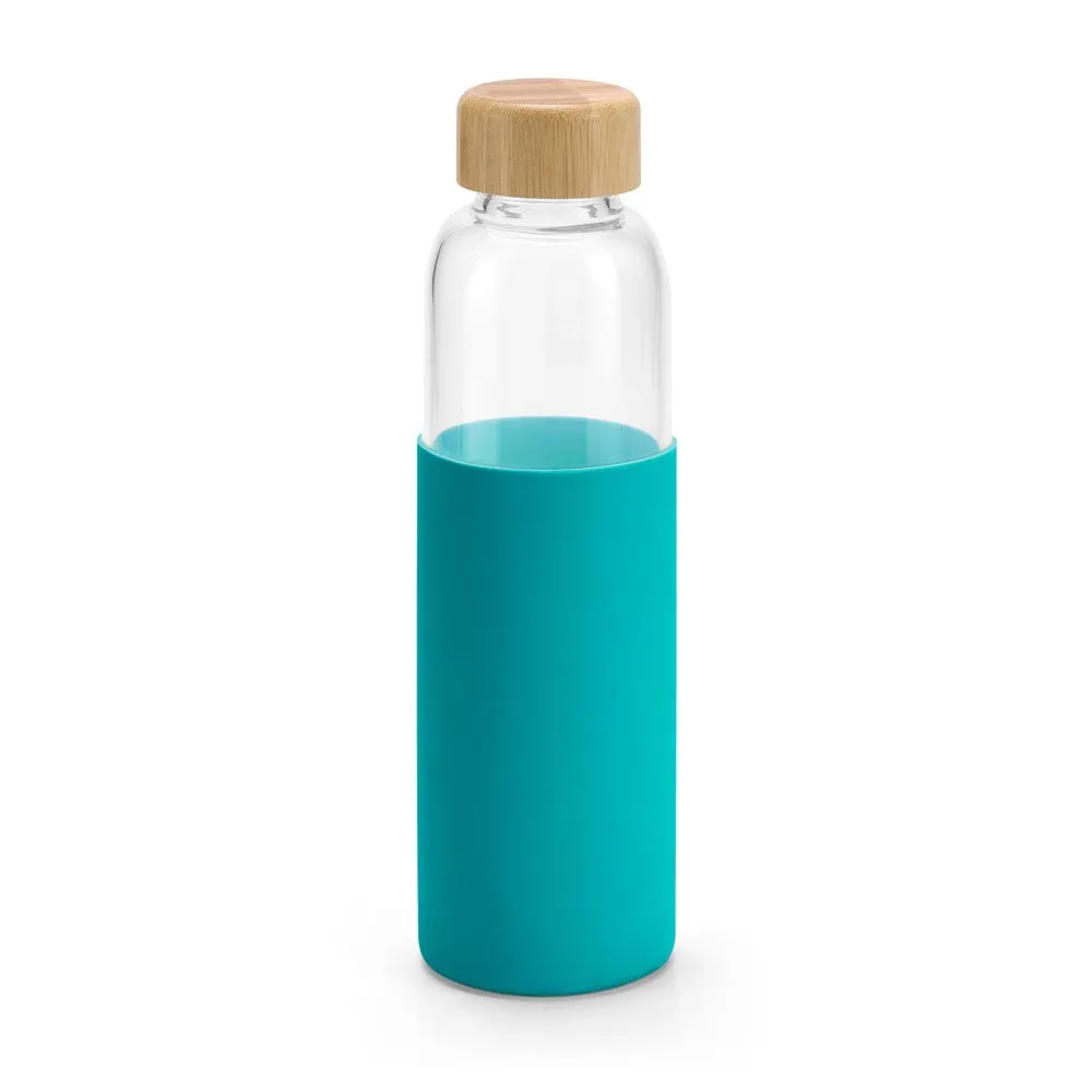 Squeeze em vidro borossilicato com tampa em bambu 600 mL