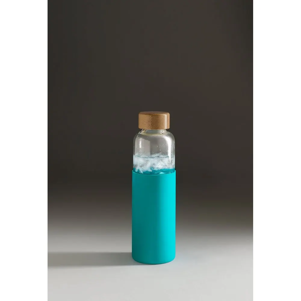 Squeeze em vidro borossilicato com tampa em bambu 600 mL