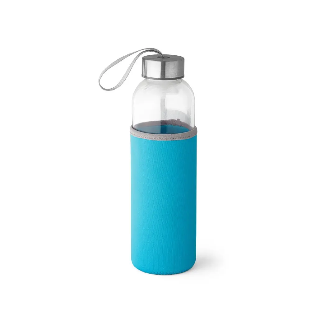 Squeeze em vidro e tampa em aço inox com alça 520 mL
