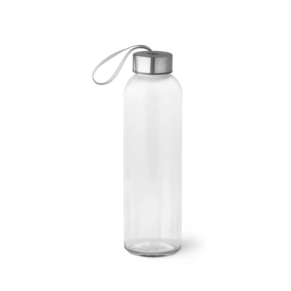 Squeeze em vidro e tampa em aço inox com alça 520 mL