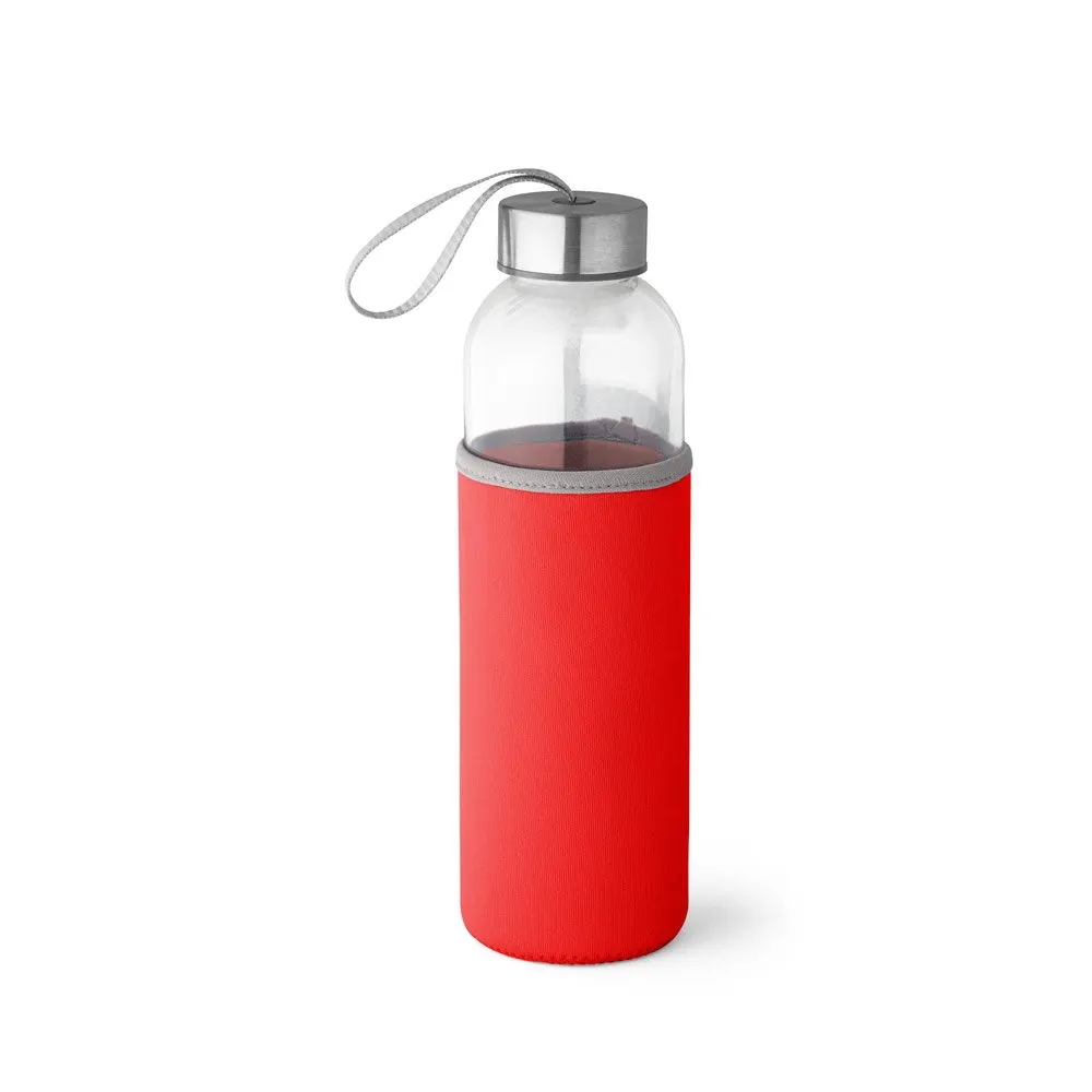 Squeeze em vidro e tampa em aço inox com alça 520 mL