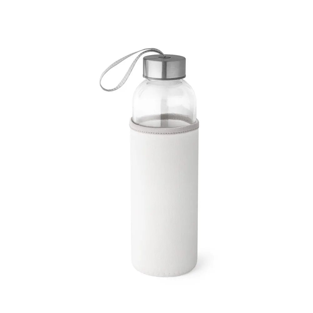 Squeeze em vidro e tampa em aço inox com alça 520 mL