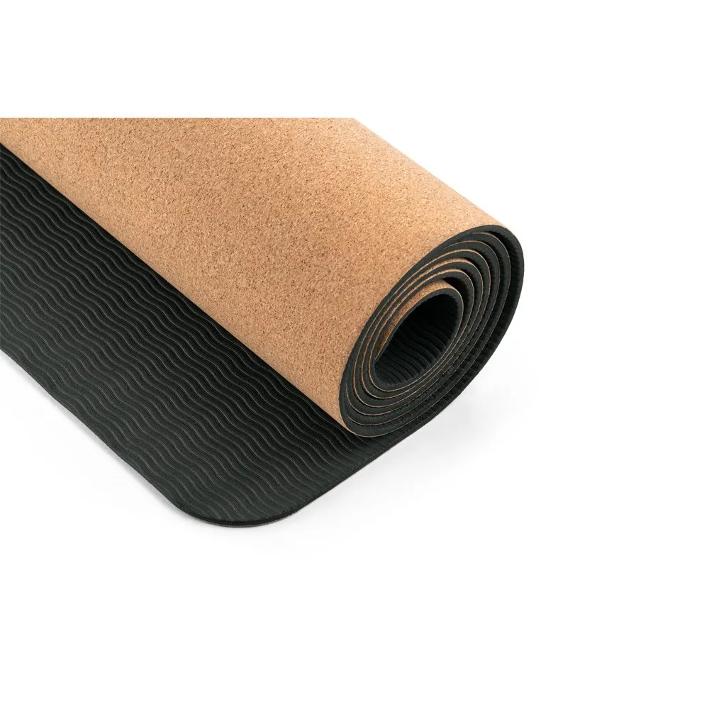 Tapete de exercício para yoga em cortiça e TPE com espessura até 3.7 mm